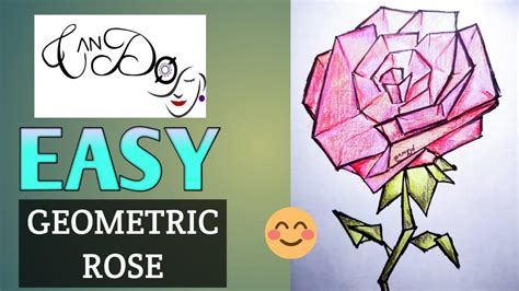 Geometric Rose Drawing