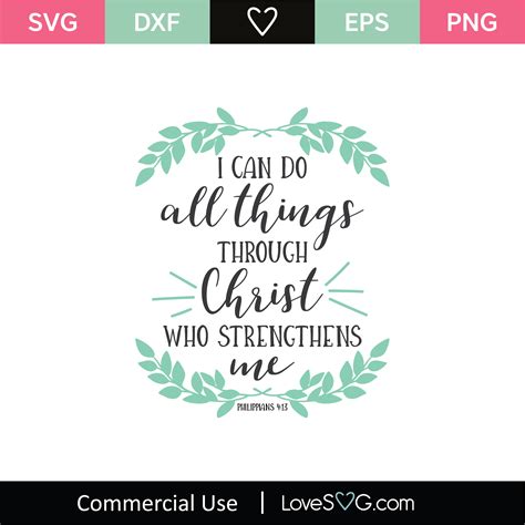 Philippians 4-13 SVG Cut File - Lovesvg.com