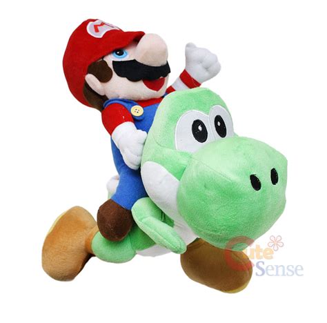 Super Mario Riding Green Yoshi Plush Doll -Large 16"