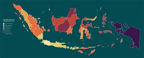 Population density of Indonesia provinces | Geography, Province, Square kilometer