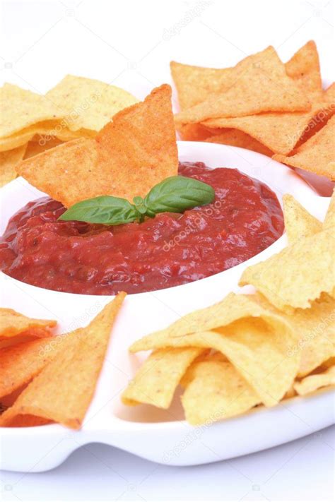 Nachos and salsa dip — Stock Photo © tombaky #2442258