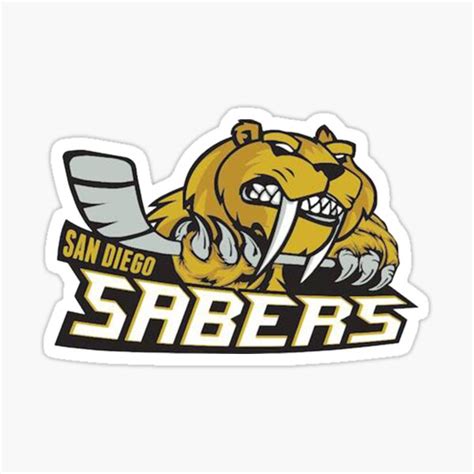 "San Diego Sabers" Sticker for Sale by ArtCabinet | Redbubble