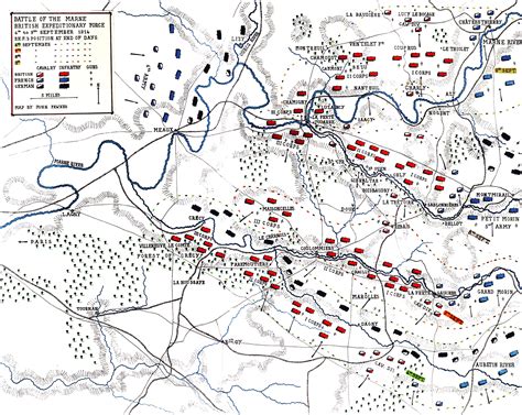 Battle Of The Marne Map - Vector U S Map