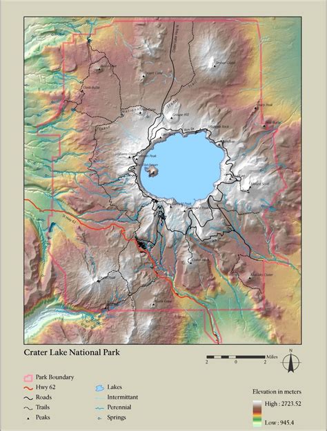 Map Of Crater Lake