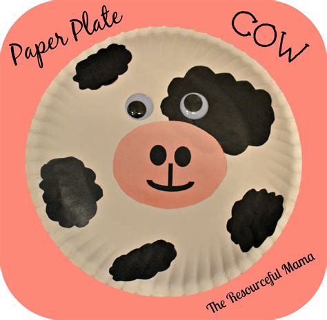 Book + Craft Paper Plate Cow - The Resourceful Mama