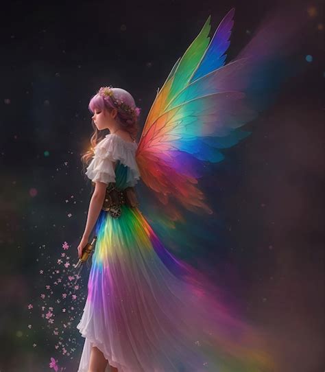 Premium AI Image | A beautiful fairy girl with wings