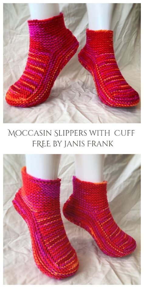 Moccasin Slippers Free Knitting Pattern - Knitting Pattern