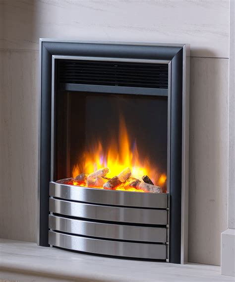 Charlton & Jenrick 16" 3D Ecoflame Electric Fire in Satin/Black with Elite Fascia - Simply Stoves