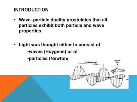 Wave particle duality