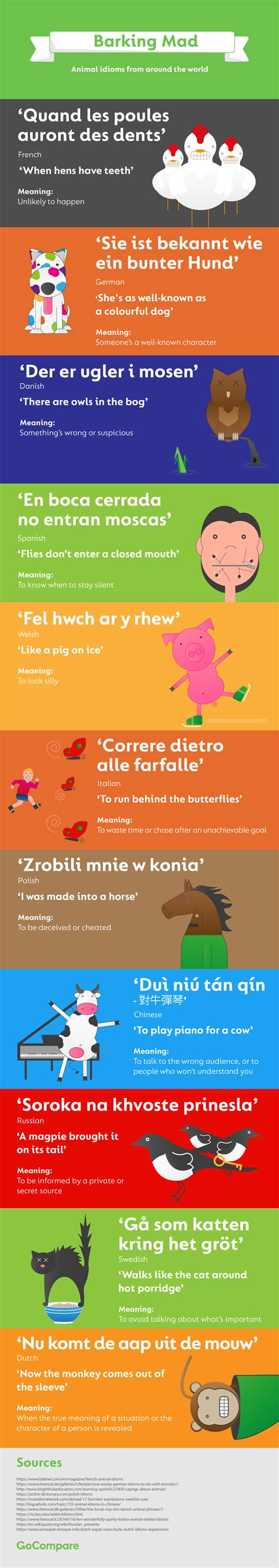 Animal Idioms From Around the World [INFOGRAPHIC]
