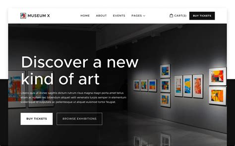 Museum & Gallery Art Webflow Template - Museum X | BRIX Templates