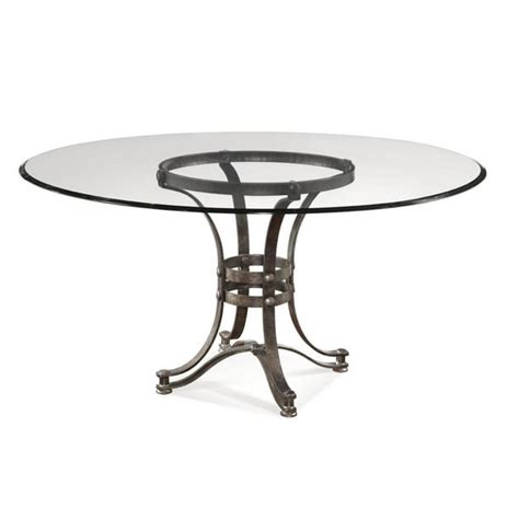 Bassett Tempe 60 Inch Round Glass Dining Table w/ Metal Base - Walmart ...