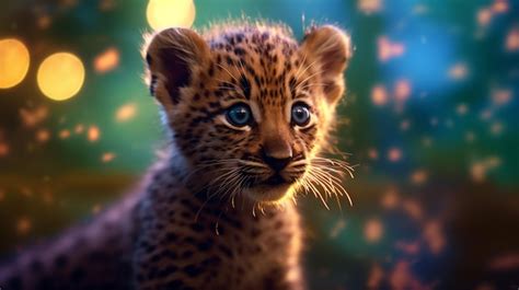 Premium Photo | Leopard Cub Black Panther Cub