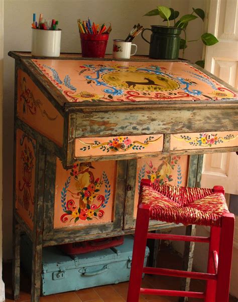 Painted furniture, Hand painted furniture, Bohemian house decor