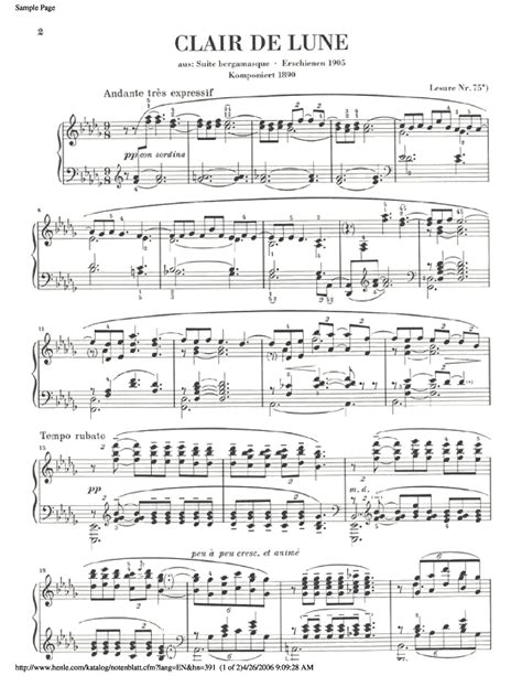 Clair de Lune by Claude Debussy| J.W. Pepper Sheet Music