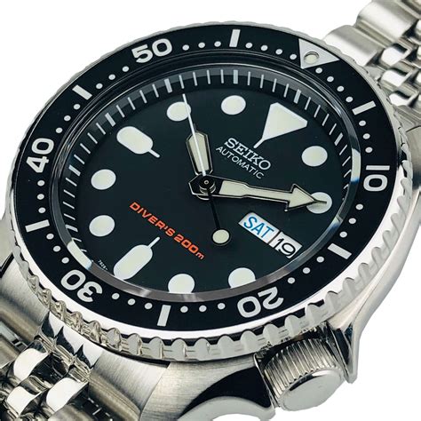 Seiko Divers 200m Automatic Black Dial Stainless Steel Watch SKX007K2