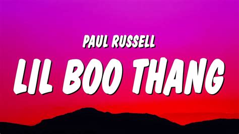 Paul Russell - Lil Boo Thang (Lyrics) Chords - Chordify