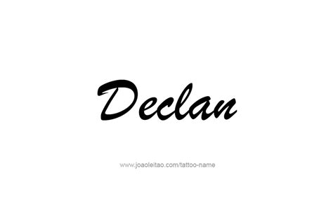 Declan Name Tattoo Designs