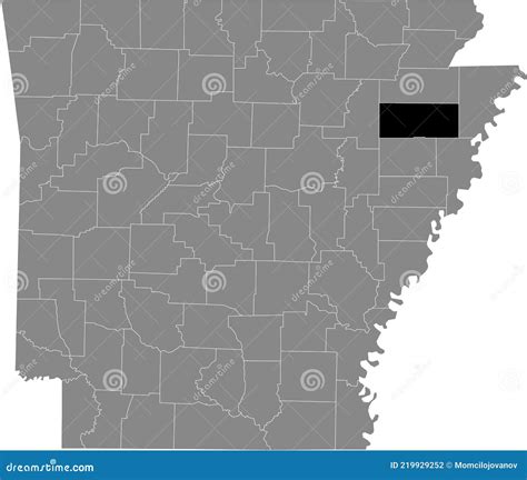 Location Map of the Poinsett County of Arkansas, USA Stock Vector - Illustration of landscape ...