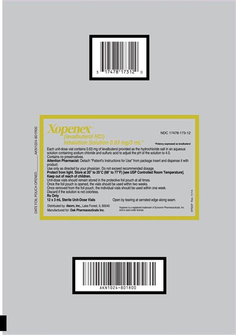 Xopenex - FDA prescribing information, side effects and uses