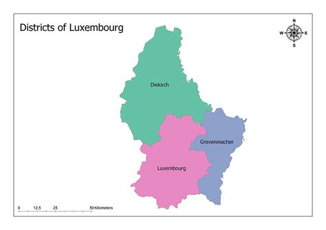 Districts of Luxembourg | Mappr