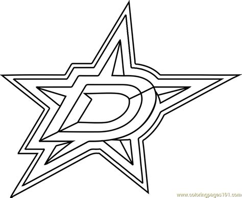 Dallas Stars Logo Coloring Page for Kids - Free NHL Printable Coloring Pages Online for Kids ...