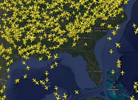 Take a look at the current flight tracker, barely any airplane dares ...