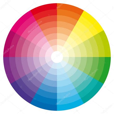 Color wheel with shade of colors. Vector icon. Stock Vector Image by ...