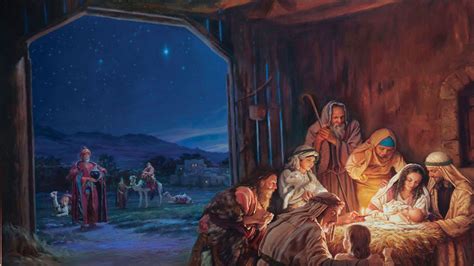 Beautiful Nativity Scene Wallpaper