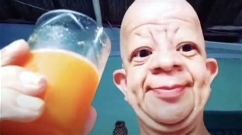 Bald guy drinking orange juice - YouTube