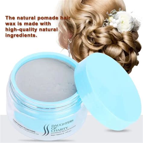 100ml Natural Hair Wax Pomade Water Based Hair Styling Pomade Hair Modeling Wax Fluffy Hair ...