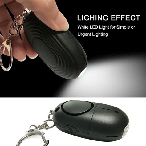 Self Defense Alarm Outdoor LED Personal Alarm (Black) | Alexnld.com