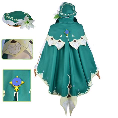 Genshin Impact Cosplay Anemo Archon Venti Female Version Costume Dress ...