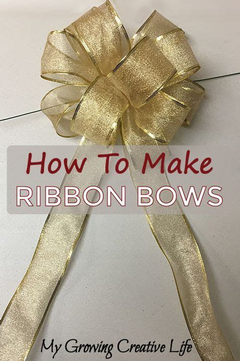 How to Make Ribbon Bows - My Growing Creative Life | Christmas bows diy ...