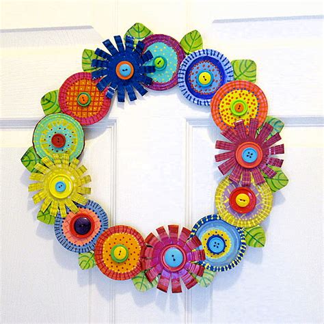 Repurposed Tin Lid Wreath – WhimziVille | Colorful scrapbook paper, Tin can, Crafts