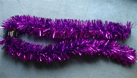 Luxury Purple Christmas Tinsel Garland Christmas Tree Decoration Chunky ...