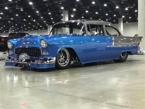 1955 Chevy custom pro-street drag racer with roll cage Modern Muscle ...