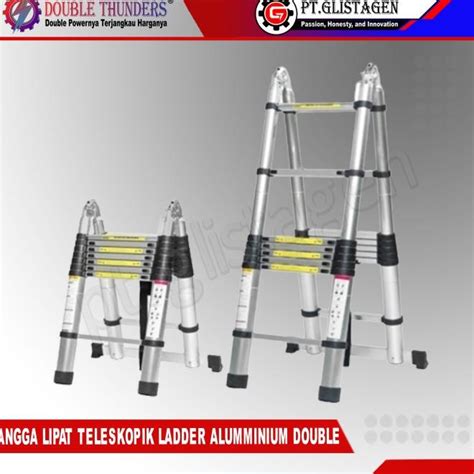 Jual Tangga Teleskopik Aluminium Double 1.6Meter + 1.6Meter ( 3.2 Meter ...