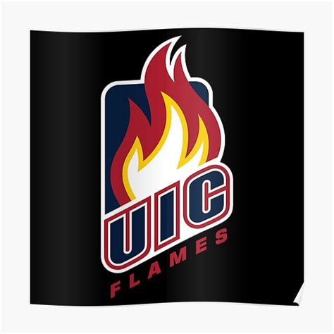 "Extraordinary Uic Flames Design" Poster for Sale by abagworo | Redbubble