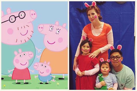 Peppa pig family costumes DIY Peppa Pig Halloween Costume, Toddler Halloween Costumes, Halloween ...