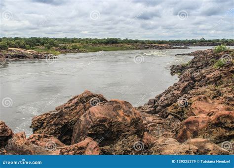 Little Known Beautiful.Ngonye Falls on the Zambezi River in Western ...