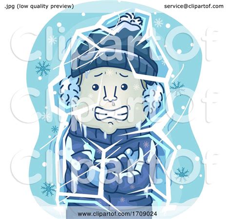 Man Freeze Coldest Weather Illustration by BNP Design Studio #1709024