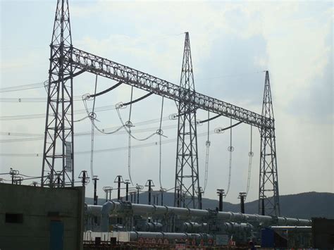 750KV Tubular Steel Structures , Power Transformer Substation