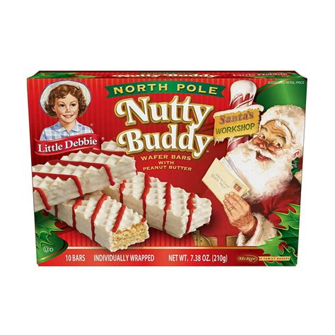 Little Debbie North Pole Nutty Bars Wafer Bars, 10Count (3 Count ...