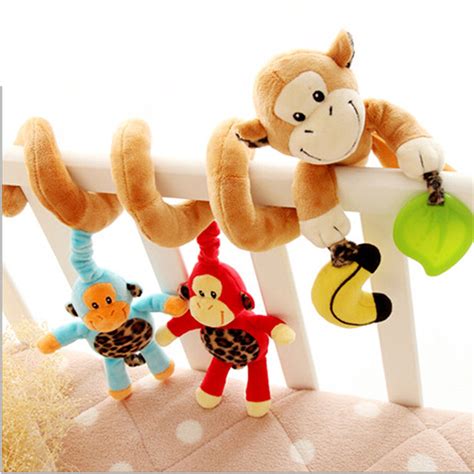 Buy Adorable Monkey Jungle Animals Bell Baby Music Bed Hanging Cribs ...