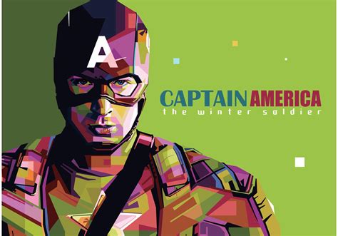 Captain America Vector Portrait 83373 Vector Art at Vecteezy