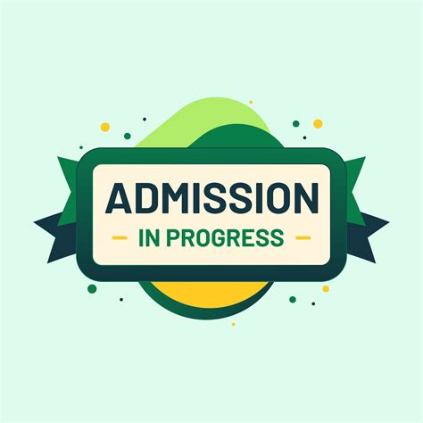 admission in progress badge label clipart vector for educational banner ...