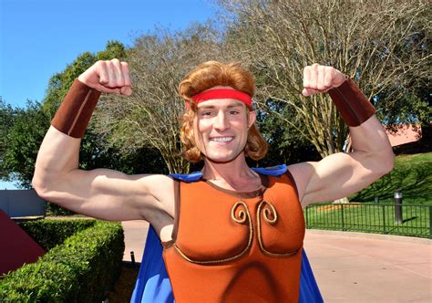 Meeting Hercules at Epcot's Imagination Pavilion in Walt Disney World ...