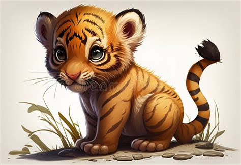 Sad Tiger Cub stock image. Image of prey, carnivore, wildlife - 4724169