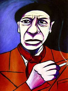 PORTRAIT OF PABLO PICASSO PRINT poster FRO-ART spanish cigarette smoking beret | eBay